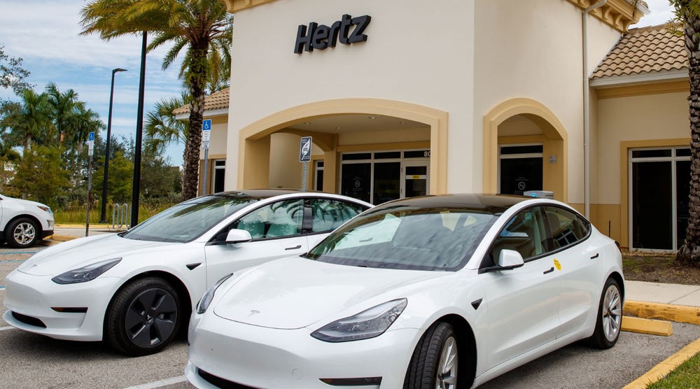 Hertz Rental Car Co. Orders 100,000 Tesla EVs